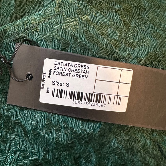 Motel Dark Green Croc Print Mini Dress 🐊💚 - Picture 6 of 6